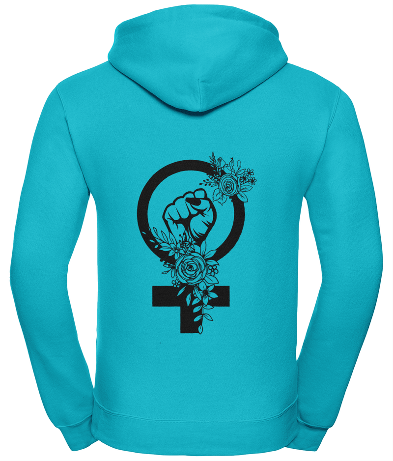 'Feminist Punch' Unisex Hoodie with Zipper | Dope Soul Village