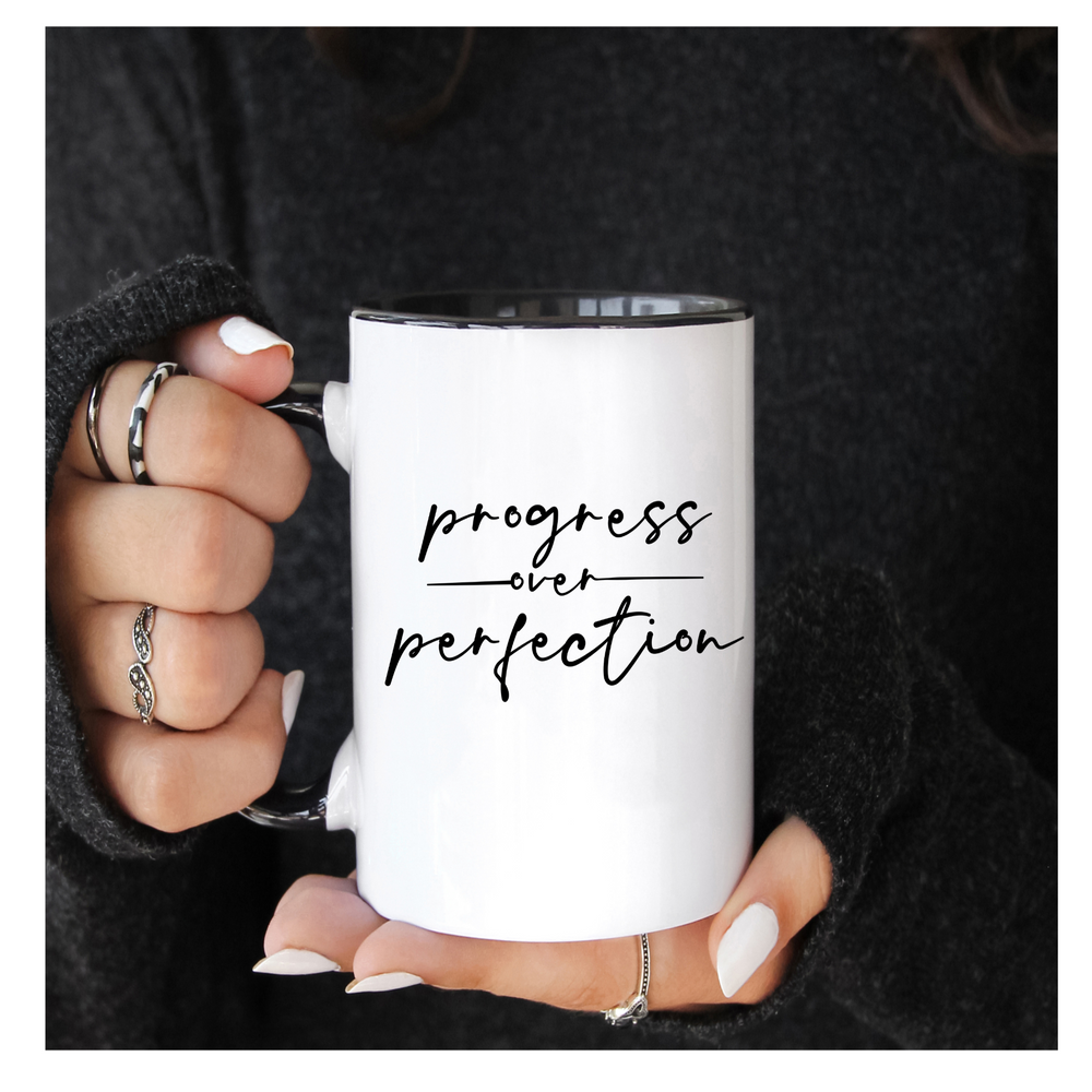 'Progress is Perfection' | 11 oz Empowering Coffee Mug | Dope Soul Village