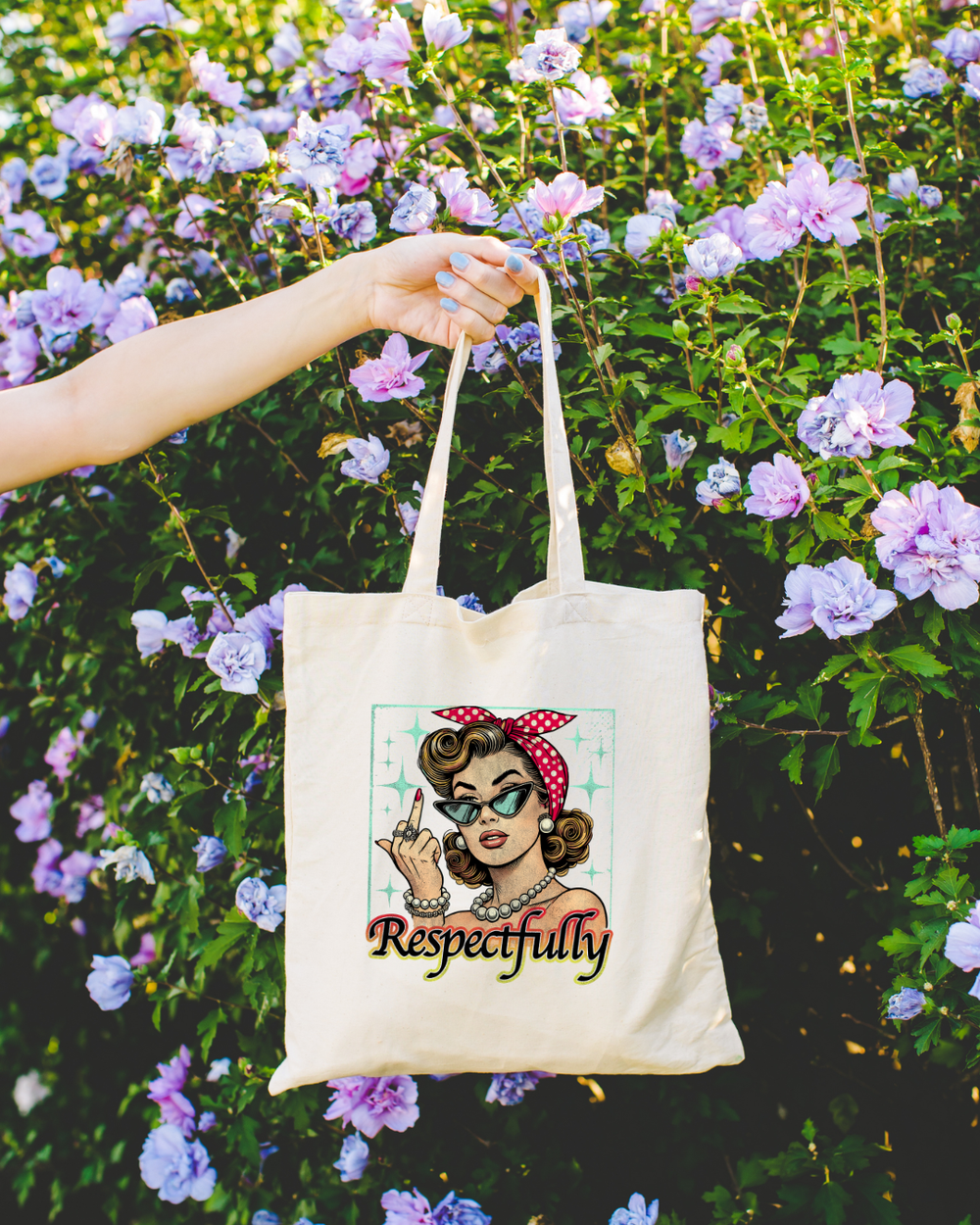 Respectfully | Tote Bag | The Embroidery Coven