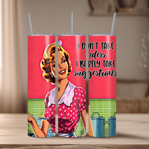 ' 1950 TradWife Sarcasm' Various  20 oz Tumbler | Dope Soul Village. UK based feminist small business