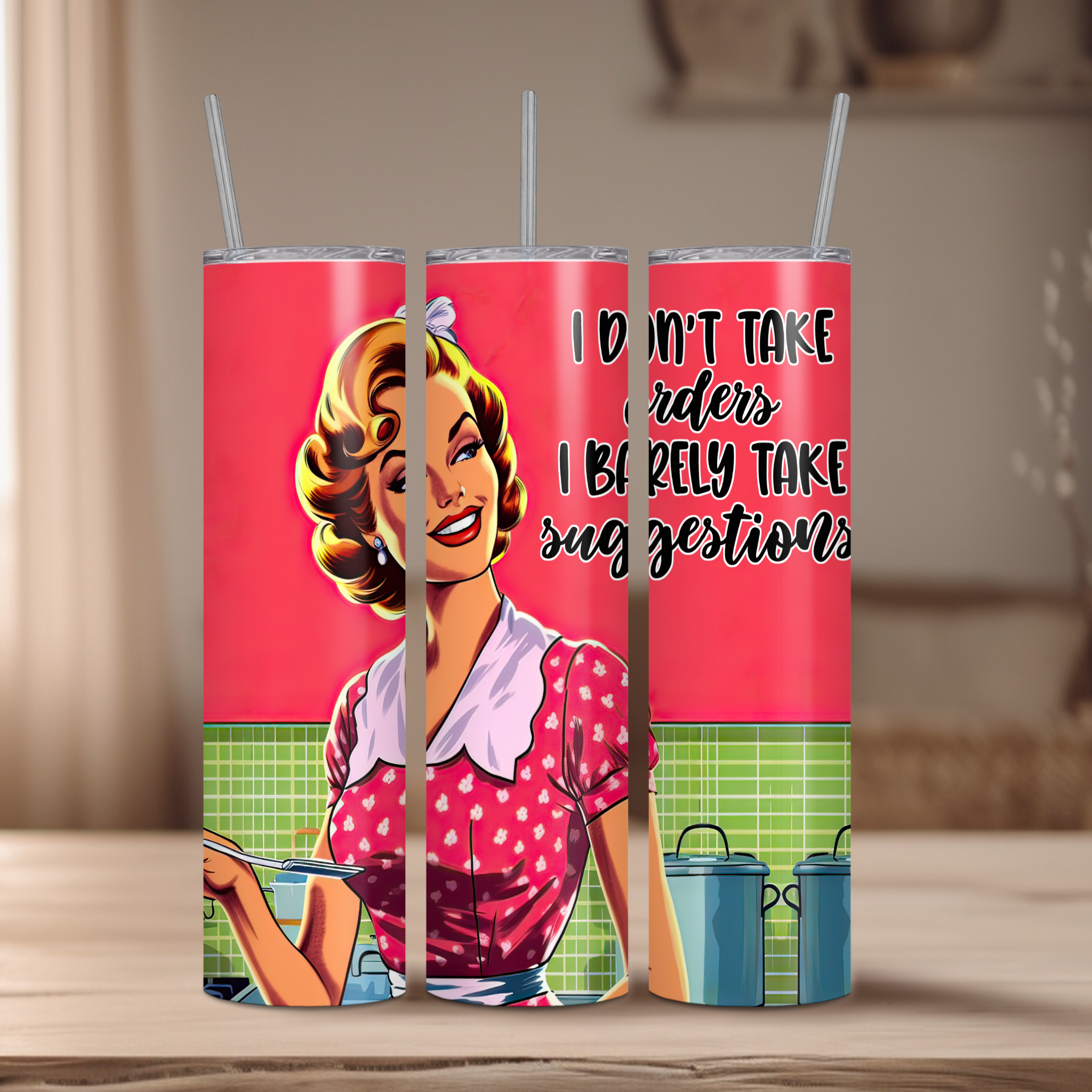 ' 1950 TradWife Sarcasm' Various  20 oz Tumbler | Dope Soul Village. UK based feminist small business