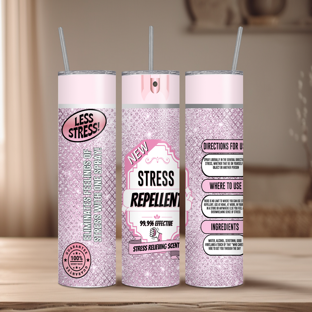 ' Stress Repellent ' | 20oz Tumbler | Dope Soul Village " small uk based feminist business